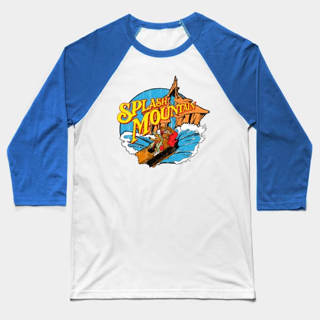 Splash Mountain // Vintage Style Design Baseball T-Shirt by Number 17 Paint